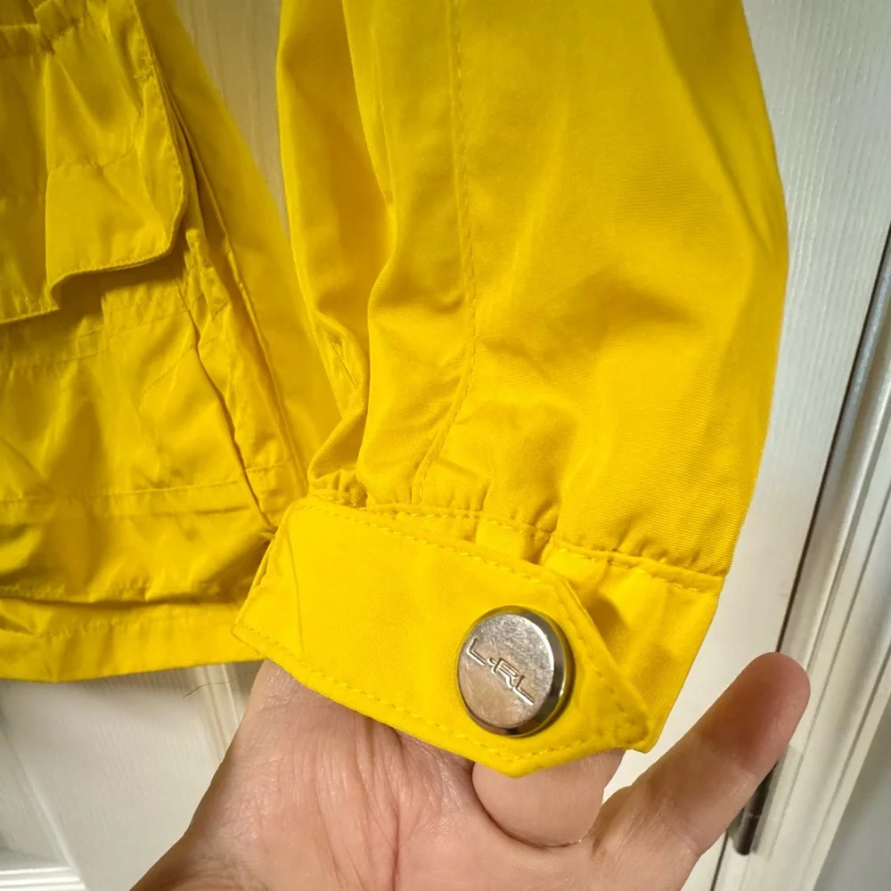 Ralph Lauren Yellow Women’s Windbreaker Jacket Small Utility Lightweight Casual - Picture 3 of 16